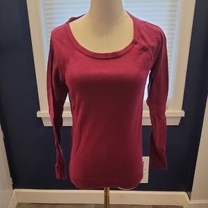 Women's Long Sleeve Burgundy Top